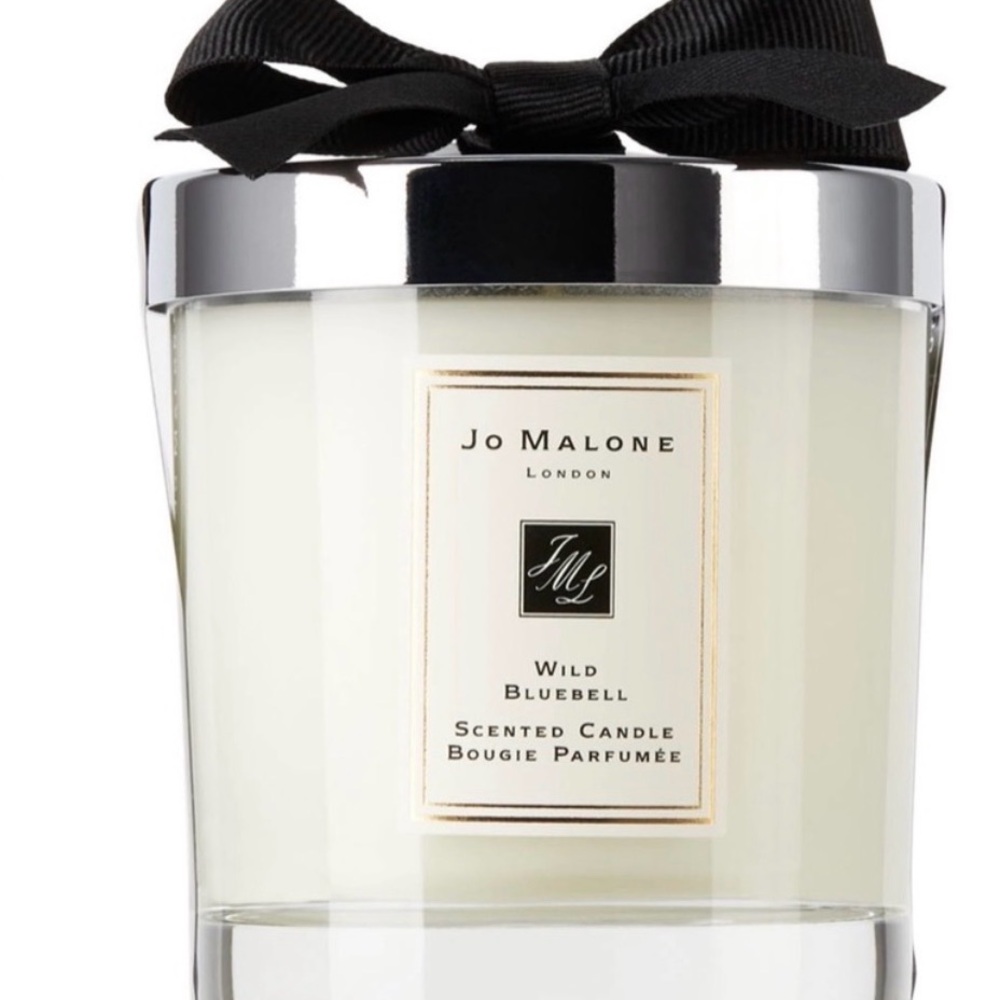 Jo Malone Wild Bluebell Candle - Elegant Silver and Cream